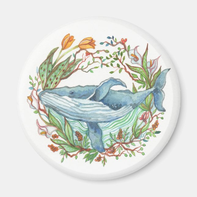Whale Garden Magnet (Front)
