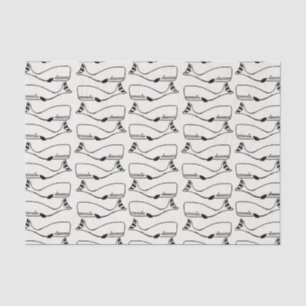 Whale geometric pattern tissue paper