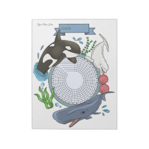 Whale Habit Tracker Custom Notepad