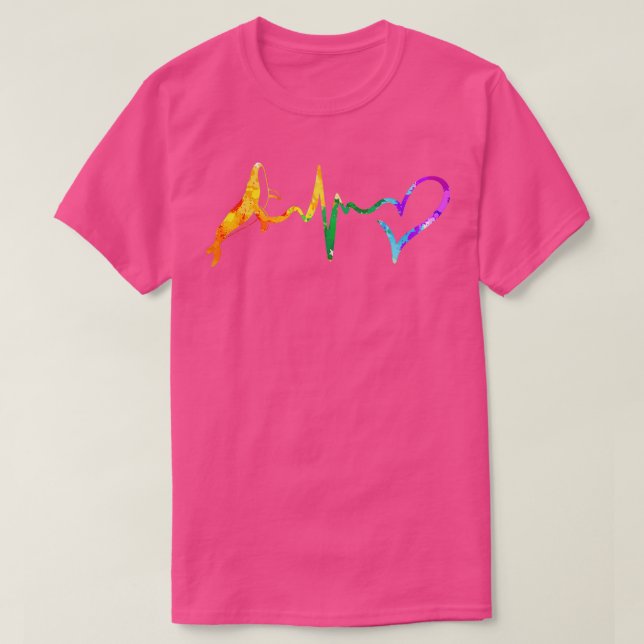 Whale heartbeat watercolor 1 T-Shirt (Design Front)