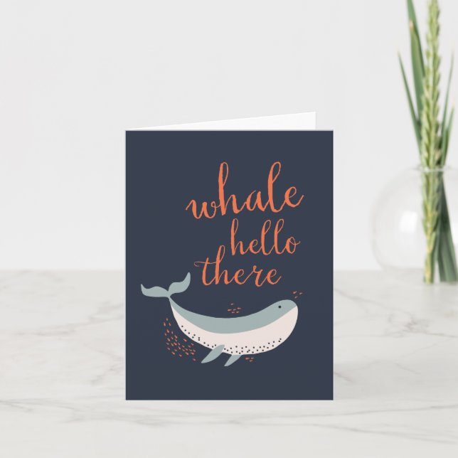 Whale Hello Thank You Card (Front)
