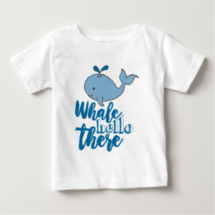 Whale Hello There Whale Cartoon Cute Baby Whale De T-Shirt
