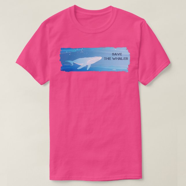 Whale Hunting Protest Save The Whales Stop Whaling T-Shirt (Design Front)