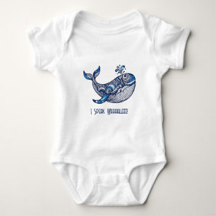 Whale: I Speak Whaaalleee! Baby Bodysuit