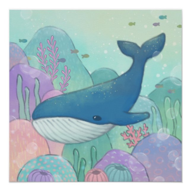 Whale Illustration Poster (Front)