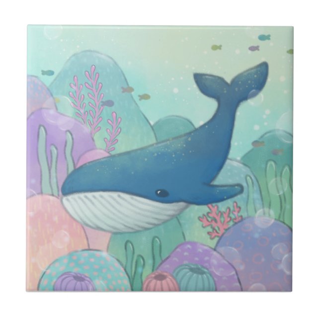 Whale Illustration Tile (Front)