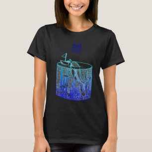 Whale in a jar - Blue gradient T-Shirt