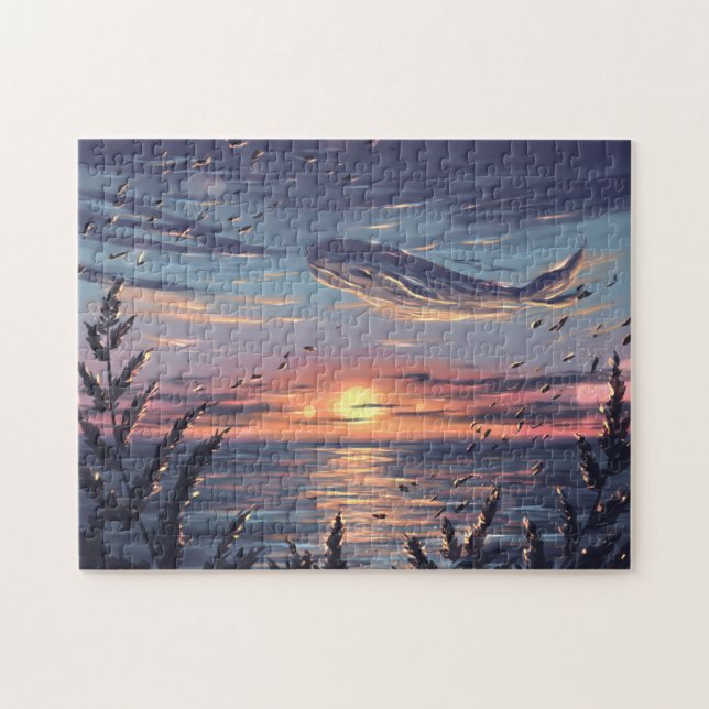 Whale in clouds jigsaw puzzle (Horizontal)