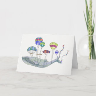 Whale in flight card