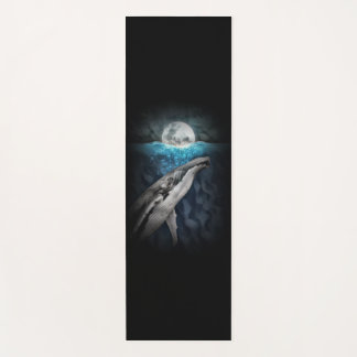 Whale In Moonlight Yoga Mat