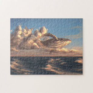 Whale in the evening clouds jigsaw puzzle