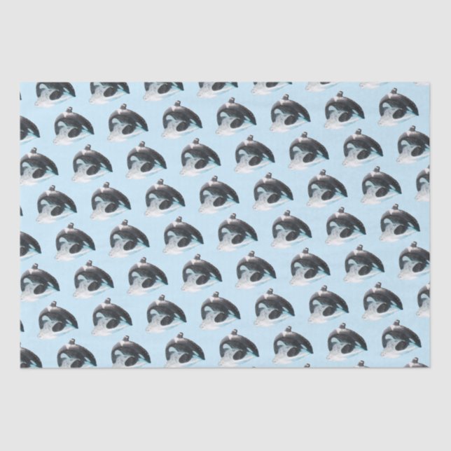 Whale in the Ocean Tissue Paper (Front)