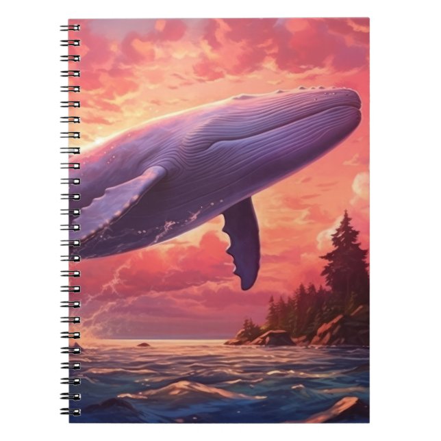 Whale in the pastel sky  notebook (Front)