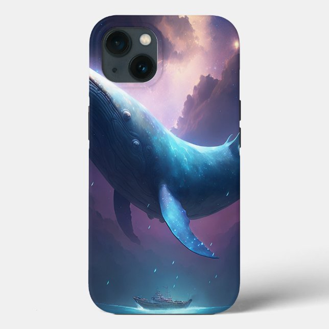 Whale In The Sky Fantasy Art Case-Mate iPhone Case (Back)