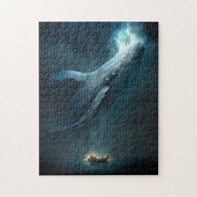 Whale In The Sky Fantasy Art Jigsaw Puzzle (Vertical)