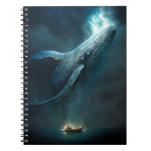Whale In The Sky Fantasy Art Notebook