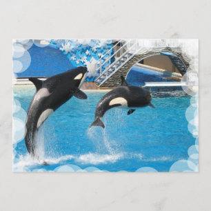 Whale Invitation Postcard