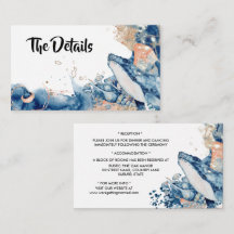 Whale jelly fish sea mammals blue orange chic