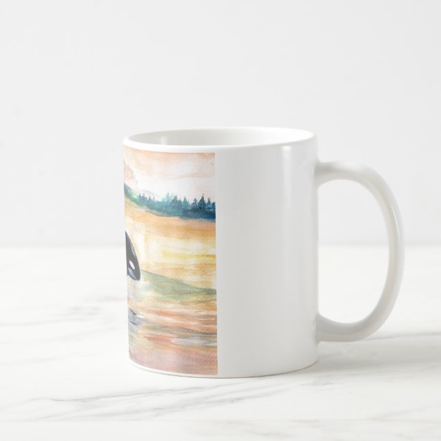 Whale Jumping Orca White 325 ml  Classic White Mug (Right)