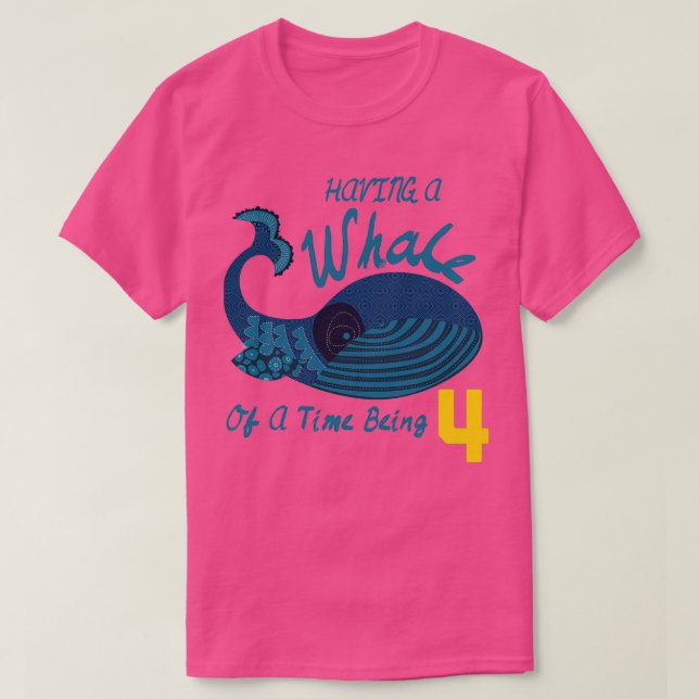 Whale Kids Shirt 4th Birthday Gift Boys (Design Front)