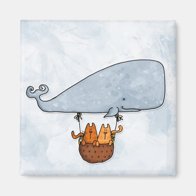 whale kitties magnet (Front)