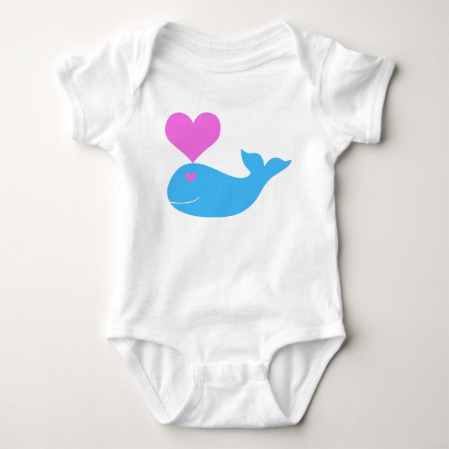 Whale Love Baby Bodysuit (Front)