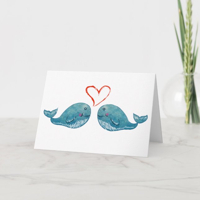 Whale Love Holiday Card (Front)