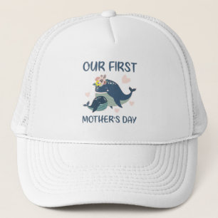 Whale Mother's Day Happy Mothers Day Gift For Mama Trucker Hat