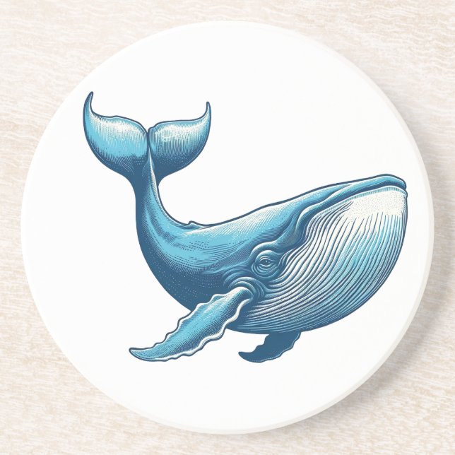 Whale Nautical Coaster (Front)