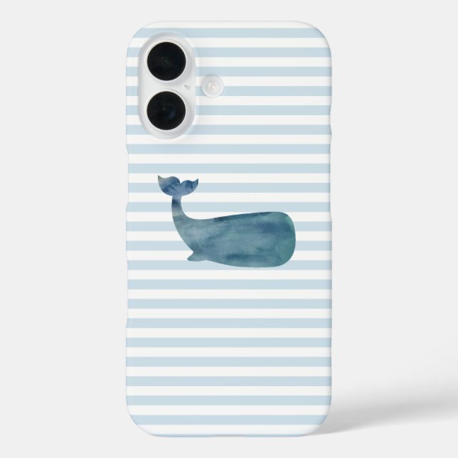 Whale Nautical Stripe  Case-Mate iPhone Case (Back)