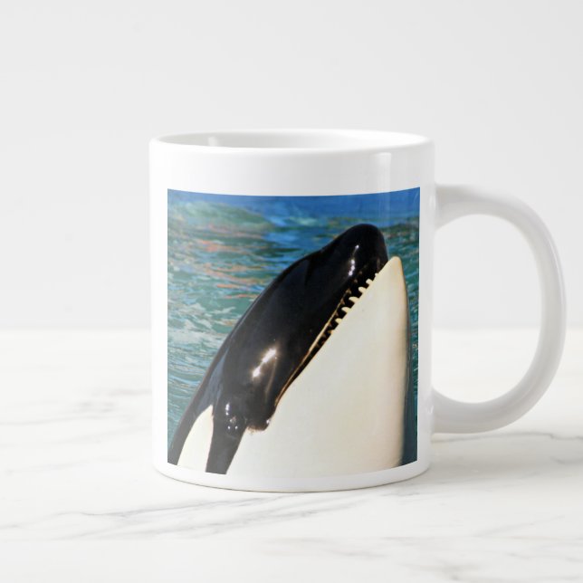 Whale Ocean Hello Moment Large Coffee Mug (Right)
