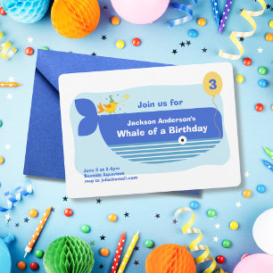 Whale of a Birthday Party Invitation
