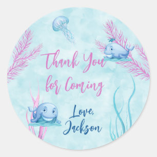Whale of a Good Time Children's Birthday Sticker