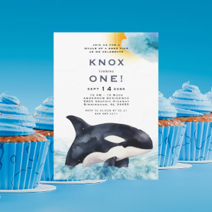 Whale of a Good Time Kids Birthday Party Invitation