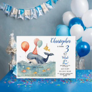 Whale of a Time Boy's Birthday Invitation