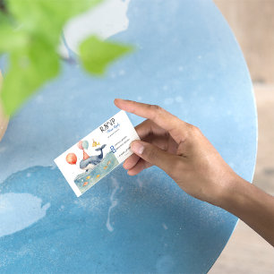 Whale of a Time Boys Birthday RSVP Card