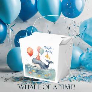 Whale of a Time Boy's Birthday Thank You Favour Box