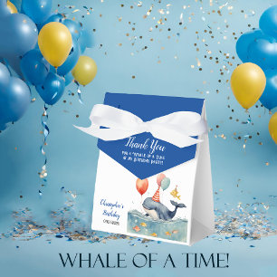 Whale of a Time Boy's Birthday Thank You Favour Box