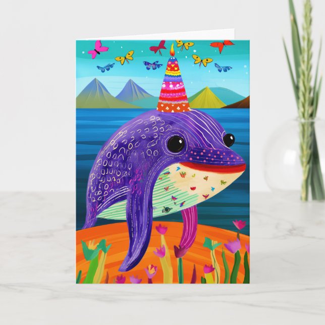 Whale of a Time: Cute Kids Birthday Card (Front)