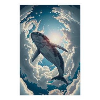 Whale of the Celestial Tides Poster