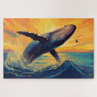 🐙Whale of the Sunset Jigsaw Puzzle