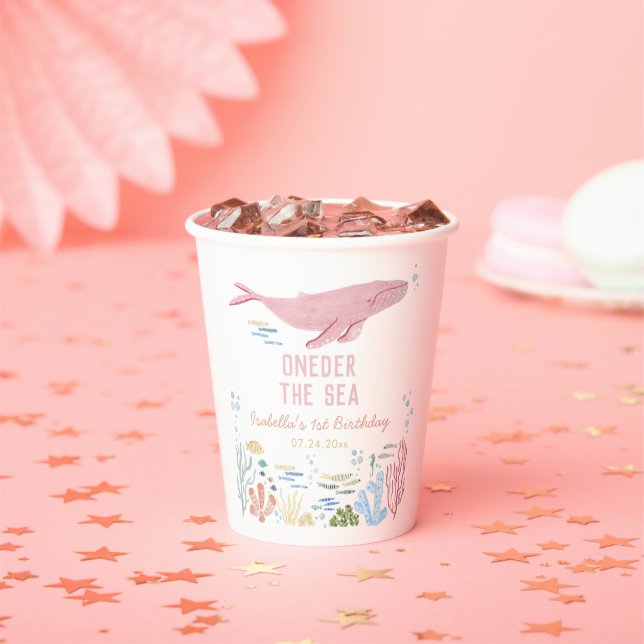 Whale Oneder The Kids 1st Birthday  Paper Cups (Insitu)