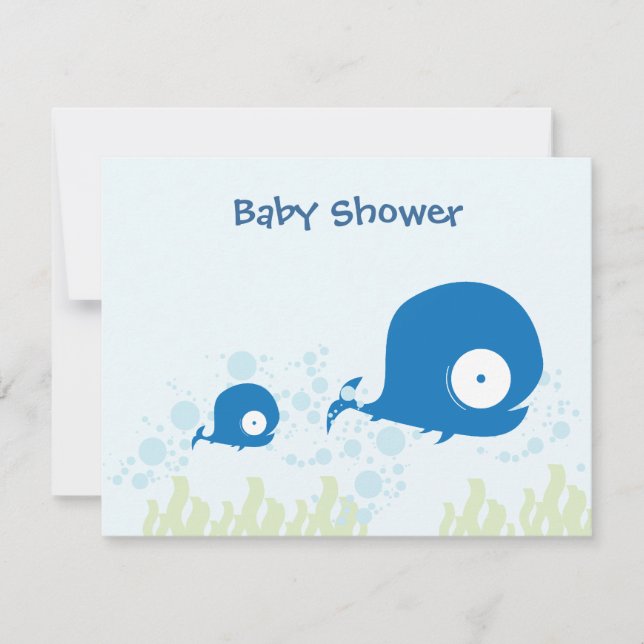 Whale Organic Planet Baby Shower Invitaitons Invitation (Front)