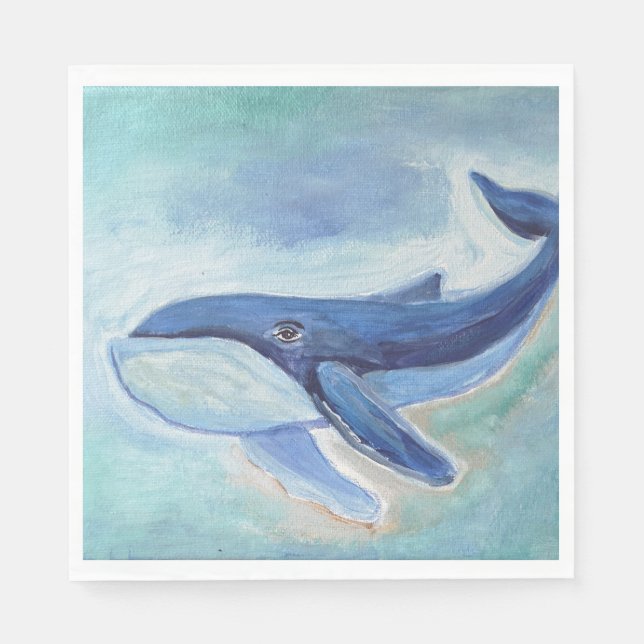 Whale Painting  Napkin (Front)