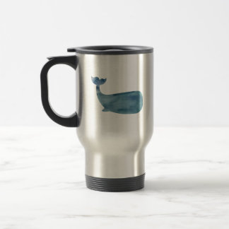 Whale Painting Nautical Travel Mug