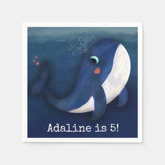 Whale paper napkin (Front)