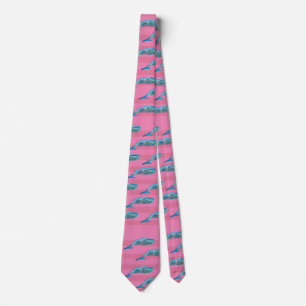 Whale Pattern  Neck Tie