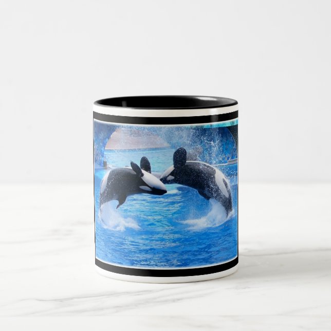 Whale Photo Ceramic Coffee Mug (Center)