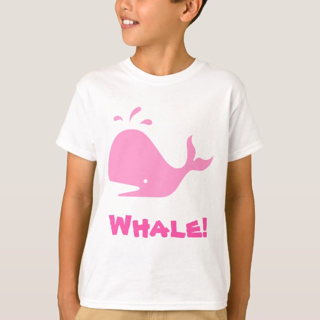 Whale! Pink. Customisable T-Shirt (Front)