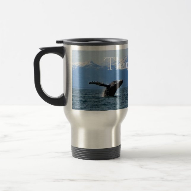 Whale Playtime; Thank You Travel Mug (Left)